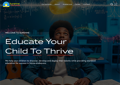 Sunshine Schools Ibadan Redesign Homescreen template 2 product design uiux web design