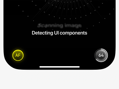 AI UI Scanner Interface Concept ai assistant ai overlay app design component scan digital interface futuristic design glowing button interface scanner mobile interface mobile ux neon indicator real time feedback scanning tool system scan tech concept ui analysis ui detection user interface ux scanner ux tool