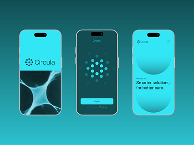 Circula - Brand System clean ui design system health app login screen minimal design mobile app mobile interface modern design product design ui design user interface visual identity