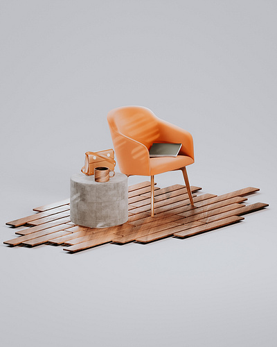 Cozy Chill Zone animation branding cgi cinema4d graphic design illustration interior isometric poster render