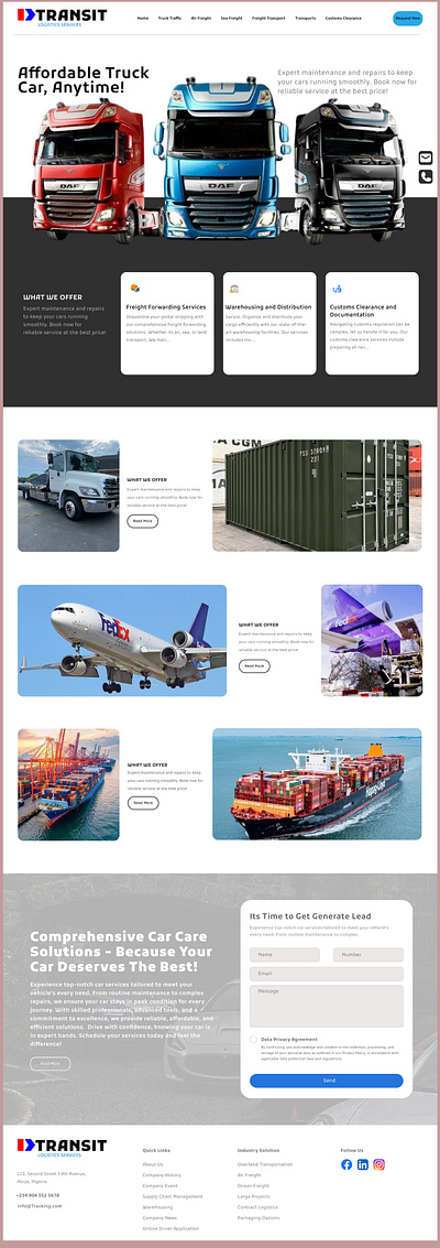 Logistics and Freight service platform