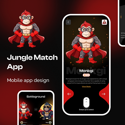 Jungule-Match-Jungle-Adventure 2dgameart animation app ui dribble figma gameart gamedesign gameuiux match3game mobile app tranding ui