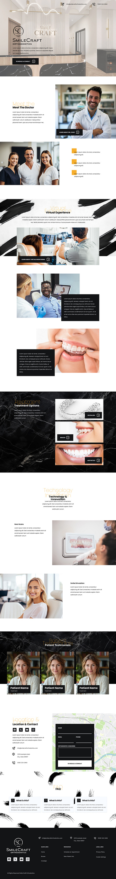 Smile Craft Orthodontics graphic design responsive design ui ux web design