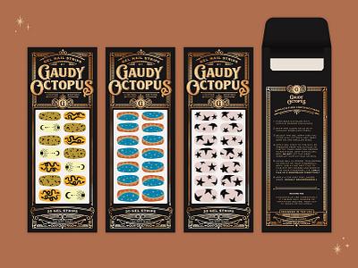 Packaging Design for Gaudy Octopus beauty branding custom d2c gothic graphic design package design packaging