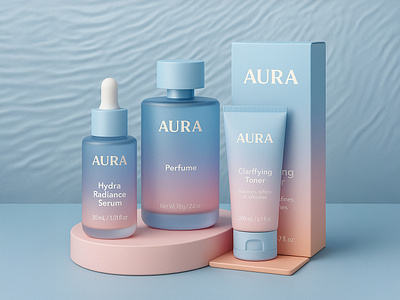 Modern Skincare Packaging Design – Soft Gradient Aesthetic beauty products branding branding branding and packaging clean cosmetic branding design gradient packaging graphic design illustration label logo minimal packaging design mockup modern packaging pastel branding perfume packaging serum bottle design skincare packaging soft color packaging template