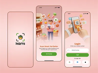 Smart Food Scanner App branding graphic design motion graphics