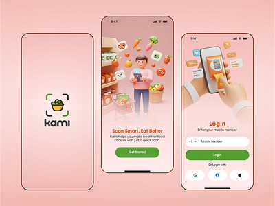 Smart Food Scanner App branding graphic design motion graphics