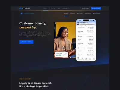 Website Design for Nymbus Levels art direction branding nymbus nymbus labs ui ux web design