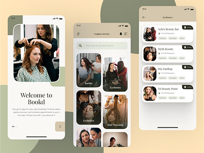 Saloon App branding graphic design logo ui