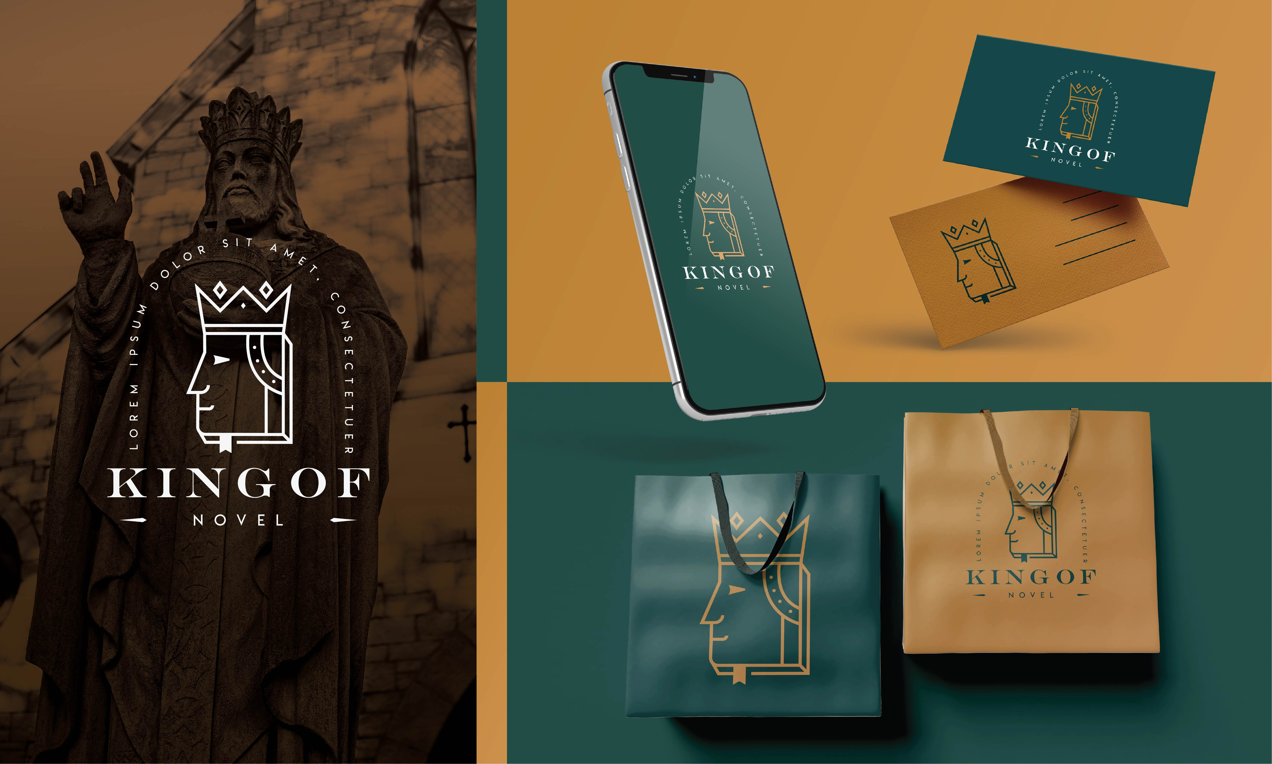 KING OF NOVEL – Royal Branding Identity Design brandidentity brandingdesign brandmockup creativebranding dribbbleportfolio elegantbranding kingsymbol logo logodesigner logomockup luxurybranding minimaldesign mobilebranding modernlogo novelbrand packagingdesign regalbranding royallogo stationerydesign visualidentity