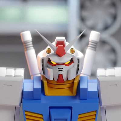 Gundam Render b3d blender bot gundam render robot