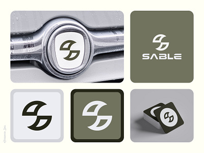 Sable Car Brand Logo Design | Automobile Logo | Vehicle Logo automobile logo brand logo branding business car logo creative logo graphic design identity logo logo design logo designer logomark logos logotype minimal minimalism monogram speed vehicle logo wheel