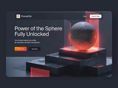 RWA Design l Web3 Design l Crypto Design l Web3 Landing Page UI 3d animation ball blockchain crypto cryptocurrency decentralized defi fintech herosection illustration landing motion nft rwa sphere ui ux web3 webdesign