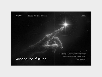 Concept: Crypto Landing Page ai dark design hero light sora ui website