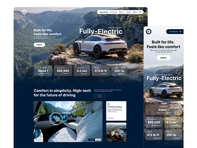 New Vehicle concept car Electric automotive branding concept electric landing logo product ui vehicle