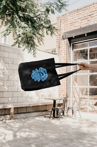 Oceanview Coffee Tote Bag + Graphic Logo brand design brand identity branding coffee branding coffee logo coffee shop logo design logo design branding logo design concept tote bag tote bag mockup