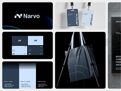 Narvo — Concept Brand Identity app branding business clean concept design identity layout logo minimal modern professional system tech typeface ui ux visual web