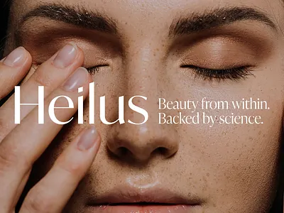 Heilus Visual Identity beauty brand branding design elegant logo skincare visual identity