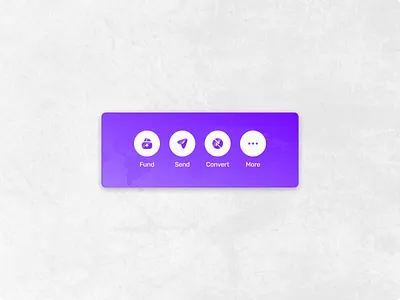 Wallet Action Card Component for SaaS Finance Management component minimal product design simple design ui wallet