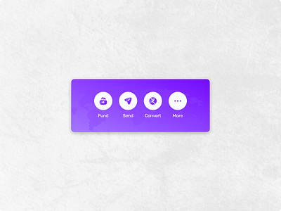 Wallet Action Card Component for SaaS Finance Management component minimal product design simple design ui wallet