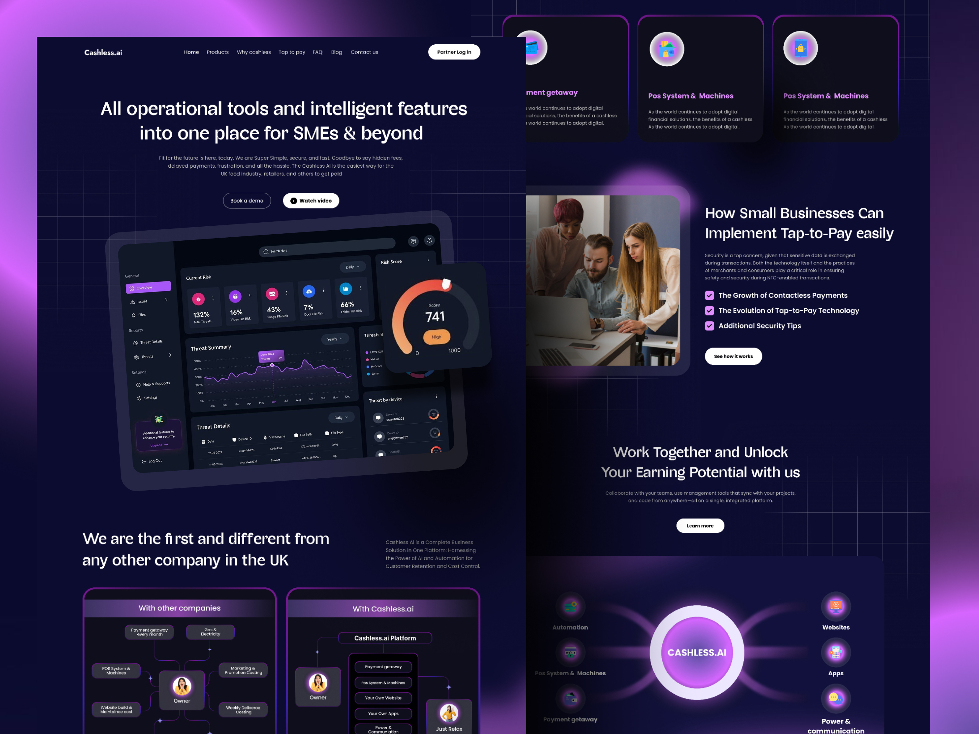 AI Landing Page / Homepage UI ai landing page artificial intelligence black ui card clean design clean ui dashboard homepage homepage ui landing page landing page ui minimal ui ui ux web design