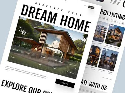 Casper: Real estate website design animation branding design figma figma design graphic design illustration landing page design logo real estate real estate website ui web design website website design