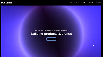 Interactive Portfolio Website — UI/UX Design & Front-End Develop 3d animation branding design development dribbble landing motion graphics tailwindcss ui vue web design