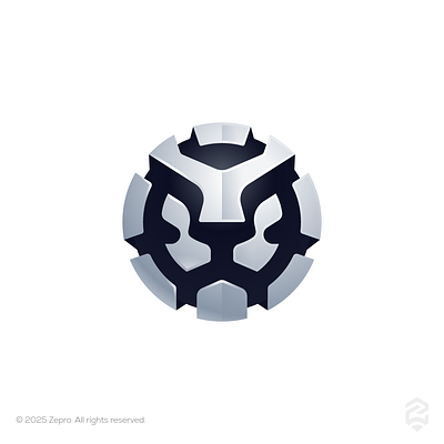 Lion Core Digital Emblem Logo 3d animal branding computer core cyber graphic design icon lion logo pin security software technology vector