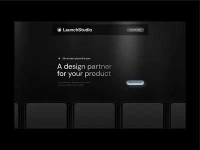 Hero design - Launch Studio 2024 adobe illustrator app branding design graphic design illustration logo ui vector