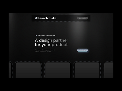 Hero design - Launch Studio 2024 adobe illustrator app branding design graphic design illustration logo ui vector