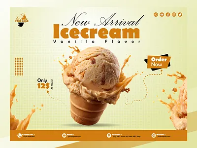 RenderFutura's Creation creative design graphic design icecream poster illustration illustrator posters splash