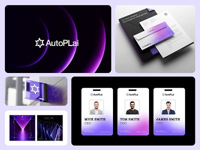 AutoPLai - AI logo and Brand Identity abstract logo ai ai brand identity ai logo brand designer branding logo logo design logo designer logo mark logotype print saas logo startup logo tech logo typography