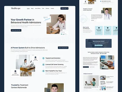 MedScope – HealthTech UI/UX Design branding graphic design landing page logo ui web design