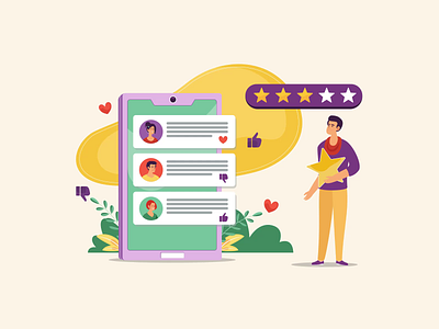 Online Customer Reviews Animation adobe after effect animation animation after effects gif animation illustration illustration animation lottie lottiefiles review