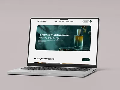AromaSoul – Elegant Perfume UI Design branding landing page uiux website design