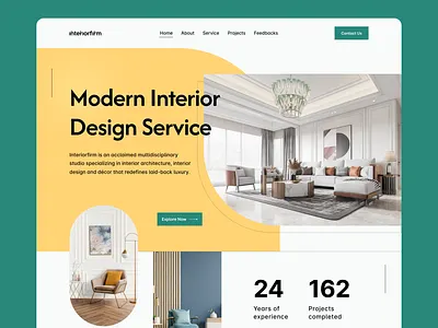 Interior Design Website UI/UX branding graphic design landing page logo uiux user experience user interface web design