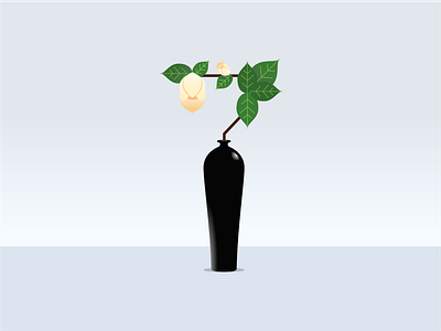 still life flower in bottle flower graphic design illustration stilllife vector