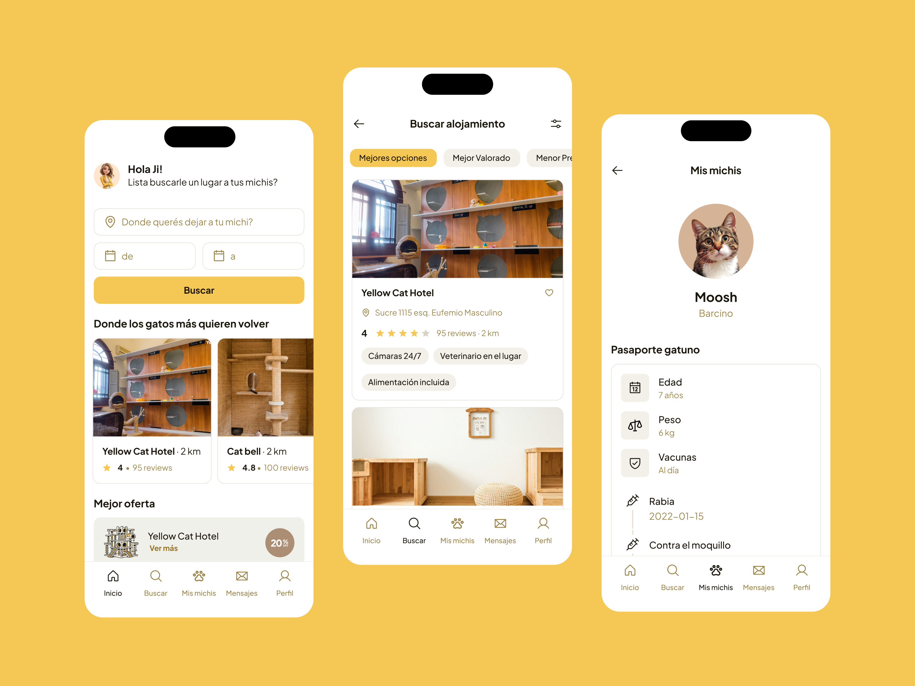 MichInn ai cat app catlovers clean ui emotional design figma intuitiveux minimal design mobile app pet care petui product design trustbydesign ui user first userfirst ux