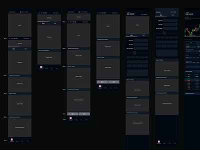 Drift Protocol Mid-Fidelity Wireframes bitcoin crypto design drift fidelity figma fixed flat mobile process solana sticky trading ui ux web3 wireframe work in progress