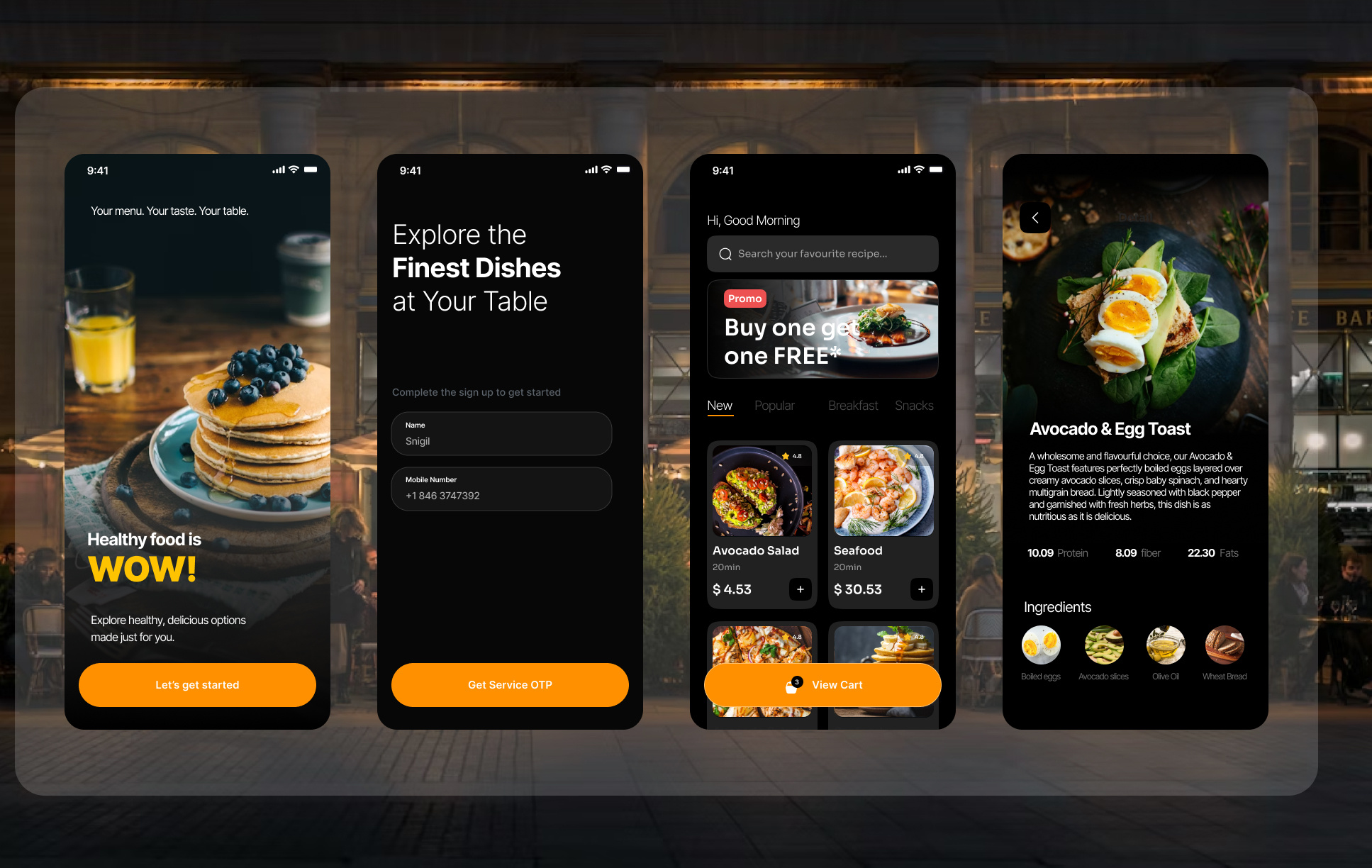 Interactive Restaurant Menu App branding