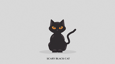 Scary Black Cat Halloween Lottie Animation animation black cat cat cat eyes cat lottie design ghost halloween animation halloween icon illustration lottie animation lottie files motion graphics scary ux