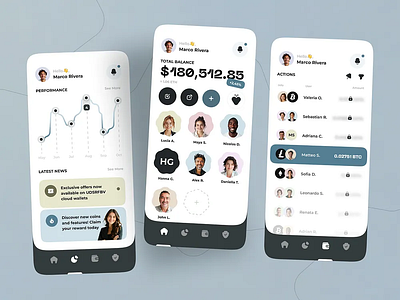 Crypto Wallet Mobile App defi wallet design