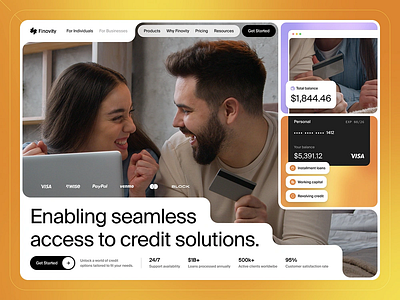 Fintech SaaS Company Website saas web design