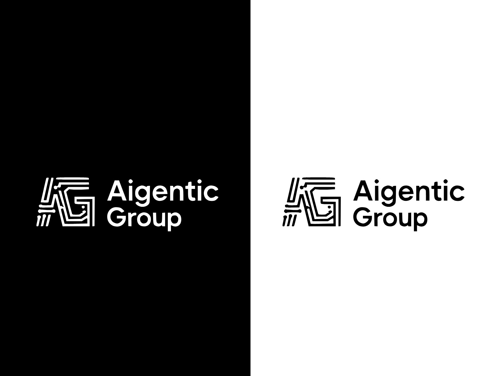 AiGentic Group Logo & Branding Design branding brandingcontest enterpriseai financialintelligence futuristiclogo graphic design logo logo design logo designer monogramdesign trustworthylogo vectorbranding