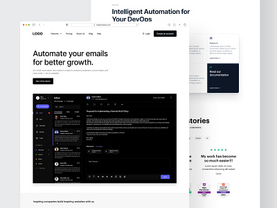 Email Automation Website - Designed with MadeinFigma automation design design system figma landing page made in figma madeinfigma ui ui design ui designer ui kit ux ux design web design website design
