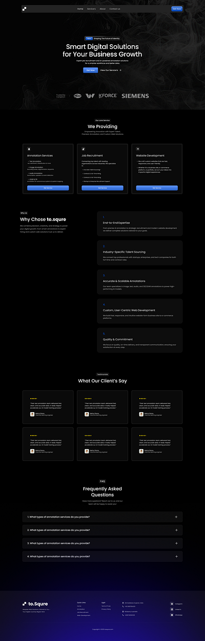 Agency Website agency freelancer product design ui uiux design web design website design