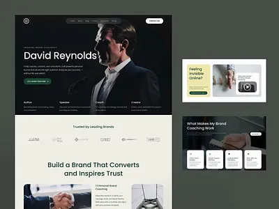 Personal Coach Website Design - Sneak Peak animation branding coach business coach coaching design divi interaction landing page life coach mind coach mockup personal coach ui ui animation ui interaction ux web design website