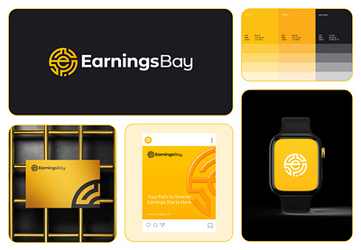 Earnings Bay Brand Identity blockchain brand identity crypto dao launchpad defi visual identity