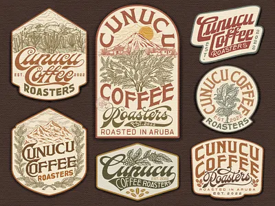 Cunucu Coffee Roasters bean branding coffee company brand logo company branding company logo design graphic design illustration logo roasters typeface
