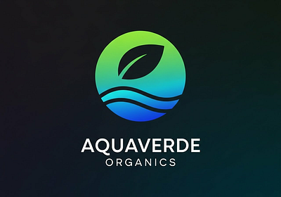 AquaVerde Organics | Logo for a Natural Food Brand branding creative eco graphic design green icon illustration leaf logo logo design logodesign logoinspiration minimalist natural organic vector water